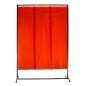 Preview: Stellwand Schutzwand VIPER 1300 mit Lamellenvorhang aus 470 x 0,4 mm Lamellen Orange